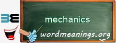 WordMeaning blackboard for mechanics